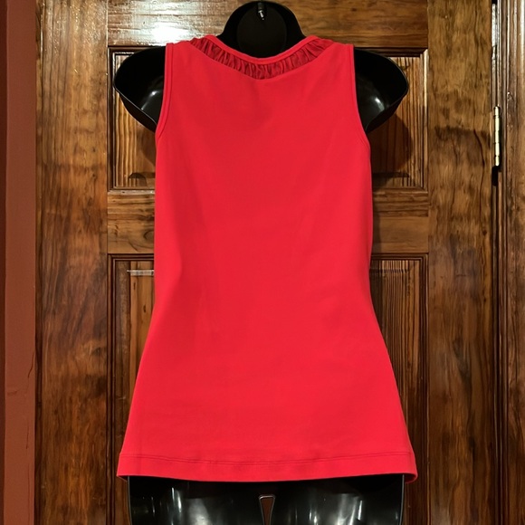 NWOT Red Embellished Cotton Lycra Tank Top - Picture 4 of 7